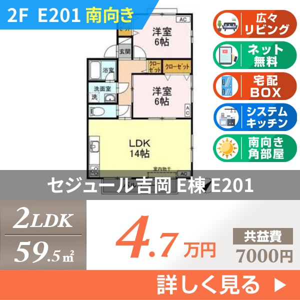 セジュール吉岡 E棟 e201
