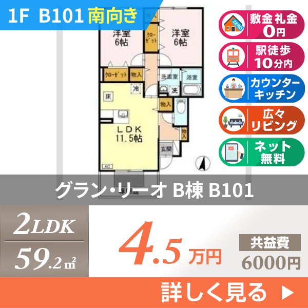 グラン・リーオ B棟 b101