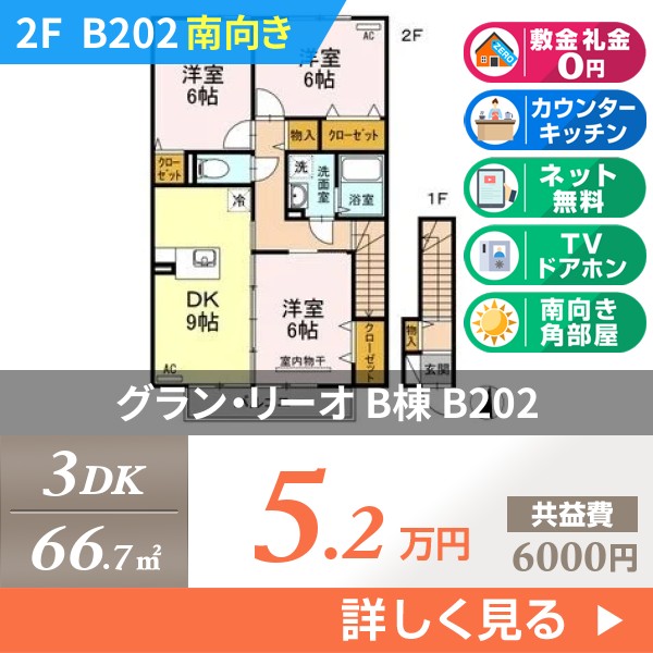 グラン・リーオ B棟 b202