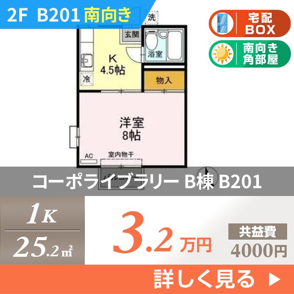 コーポライブラリー B棟 b201