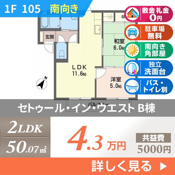 セトゥール・イン・ウエスト B棟 105