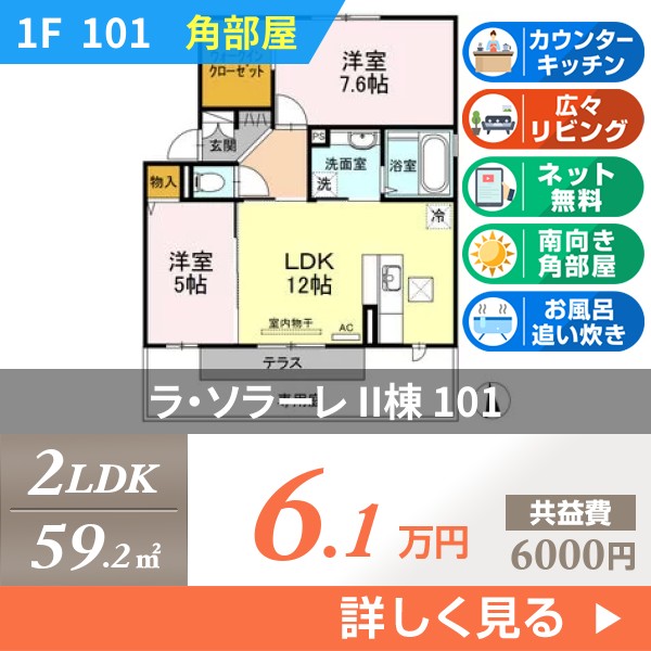 ラ・ソラーレ II棟 101