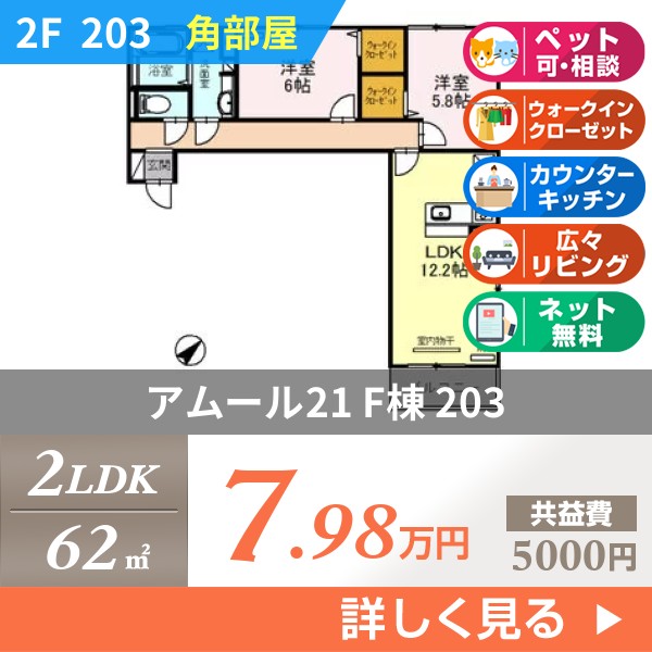 アムール21 F棟 203
