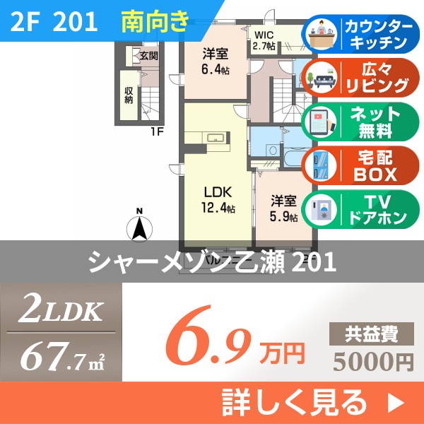 シャーメゾン乙瀬 201