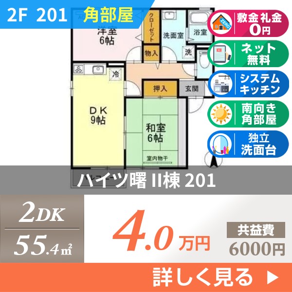 ハイツ曙 II棟 201