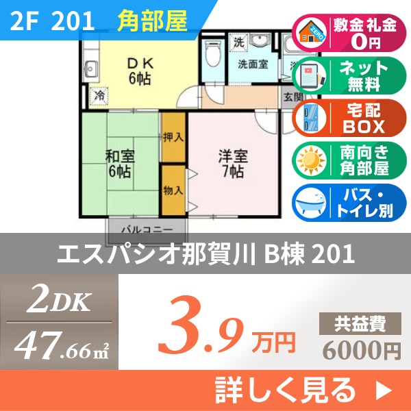 エスパシオ那賀川 B棟 201