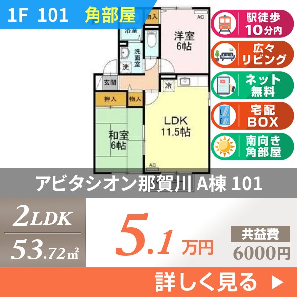 アビタシオン那賀川 A棟 101
