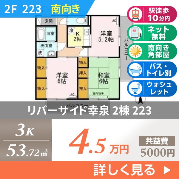リバーサイド幸泉 2棟 223