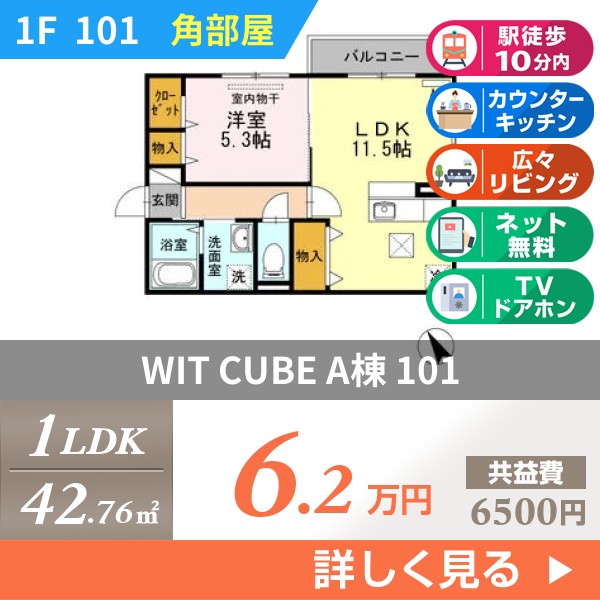 WIT CUBE A棟 101