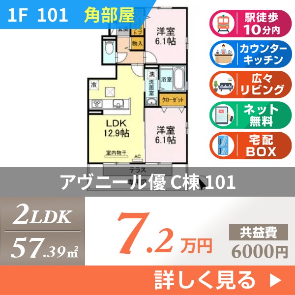 アヴニール優 C棟 101