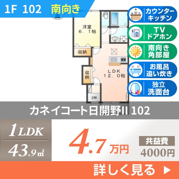 カネイコート日開野II 102