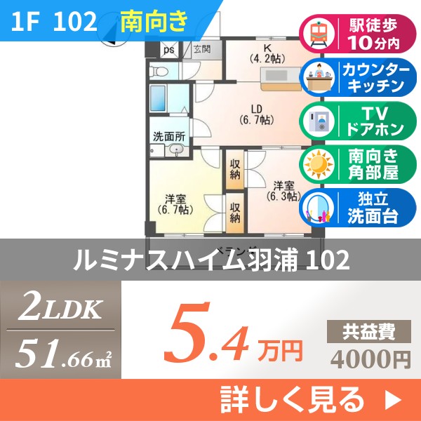 ルミナスハイム羽浦 102