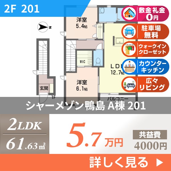 シャーメゾン鴨島 A棟 201