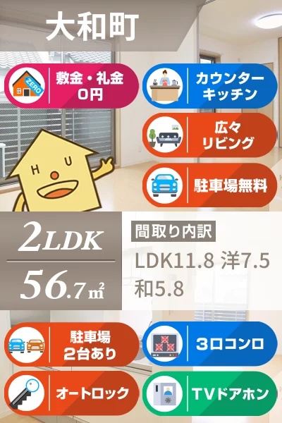 花音 205のお部屋の特徴