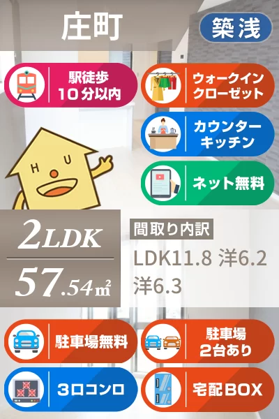 ベレオ庄町 203のお部屋の特徴