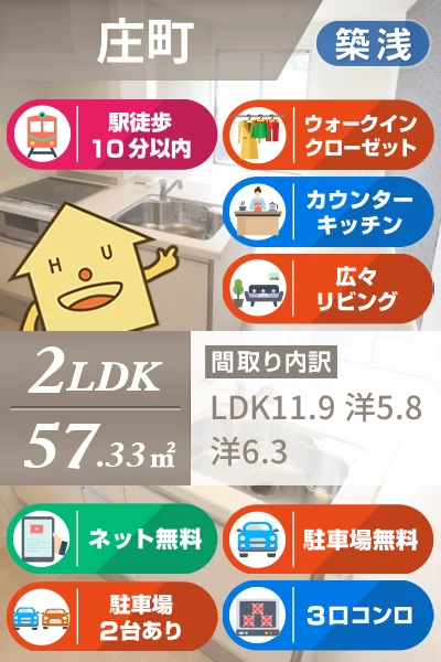 ベレオ庄町 301のお部屋の特徴