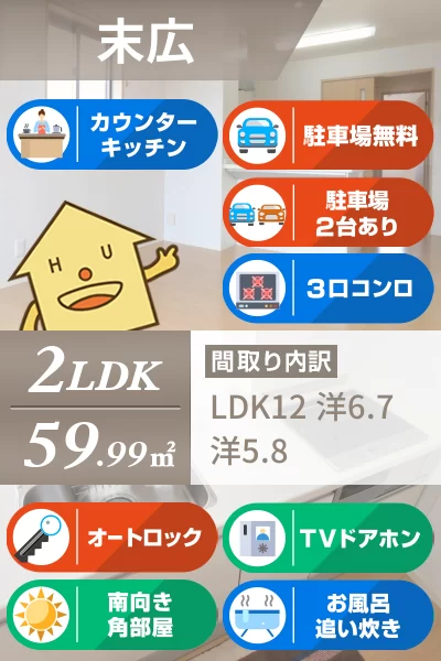 エクサン・プロヴァンス・末広 105のお部屋の特徴