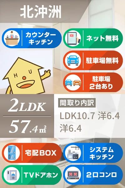 クラヴィエ沖洲 II 205のお部屋の特徴