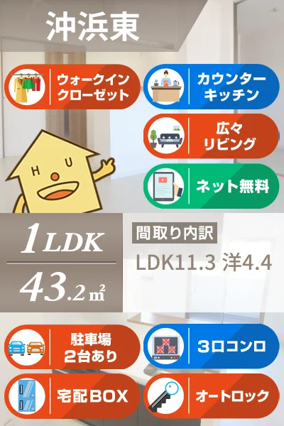 セレーナ沖浜 206のお部屋の特徴