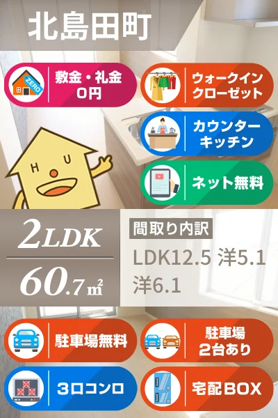 BEREO Comfort Kitashimada A105のお部屋の特徴