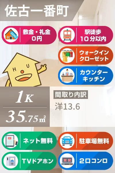 シャーメゾン佐古 105のお部屋の特徴