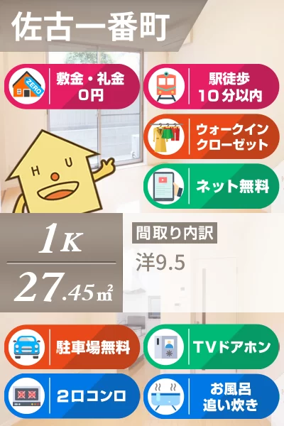 シャーメゾン佐古 203のお部屋の特徴