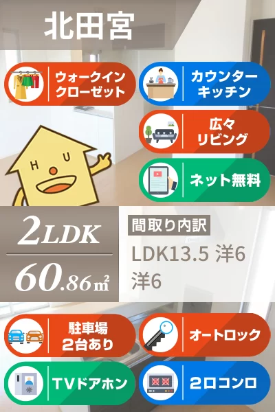カルチェ Asuka 105のお部屋の特徴