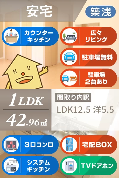 プロヌーブ安宅 101のお部屋の特徴