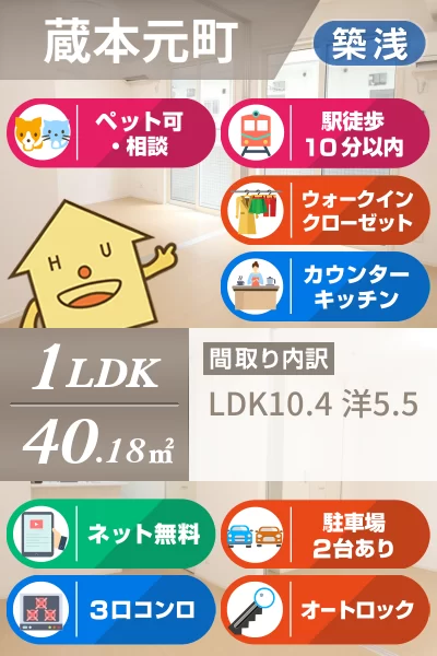 リルシア 103のお部屋の特徴