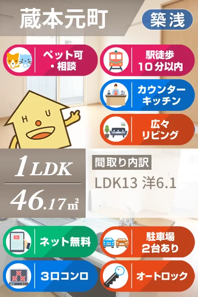 リルシア 201のお部屋の特徴