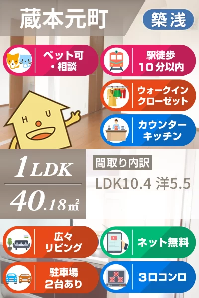 リルシア 302のお部屋の特徴