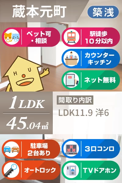 リルシア 305のお部屋の特徴