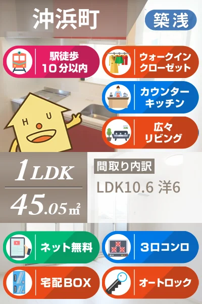 フィオーレ沖浜II 203のお部屋の特徴