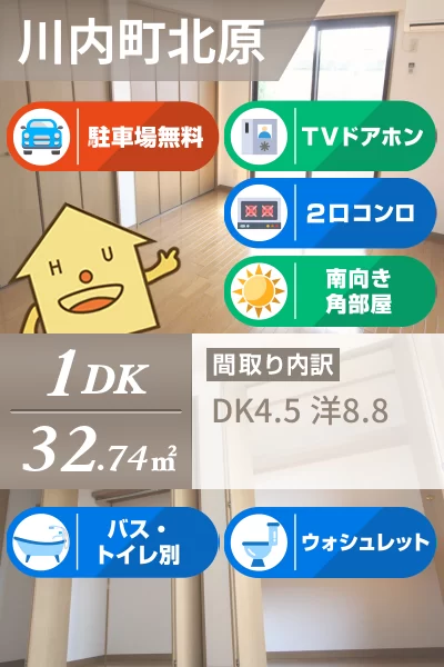 フロラシオン川内 II205のお部屋の特徴