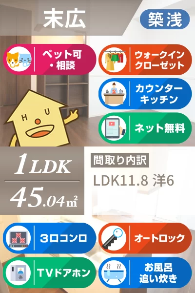 マハナ 102のお部屋の特徴