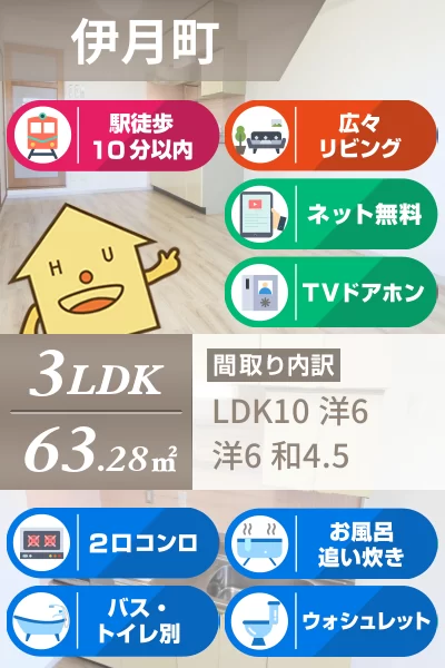 伊月町 マンション 3LDK 504のお部屋の特徴