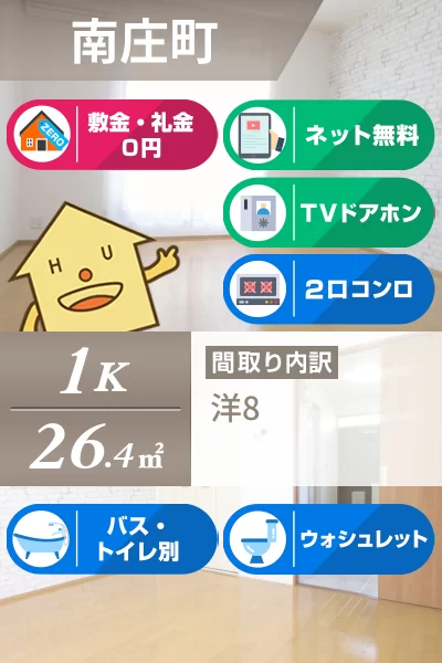 南庄町 アパート 1K 101のお部屋の特徴