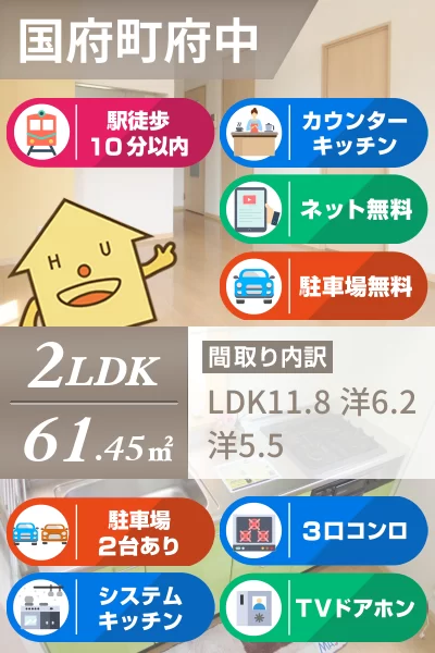 ハイネス国府B棟 205のお部屋の特徴
