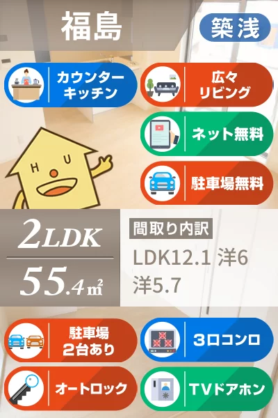 シャーメゾンガーデン福島C棟 202のお部屋の特徴