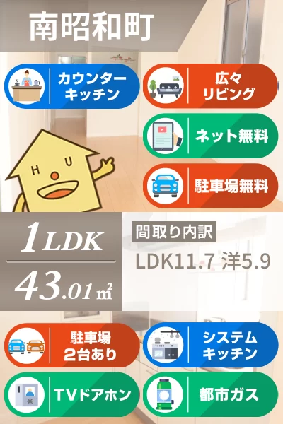 クラヴィエ南昭和 B棟 105のお部屋の特徴