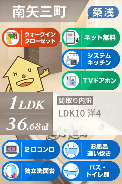 レーグル1番館 103のお部屋の特徴