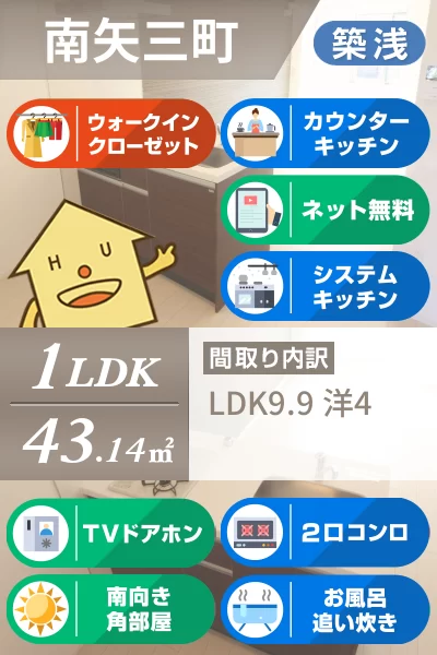 レーグル1番館 201のお部屋の特徴