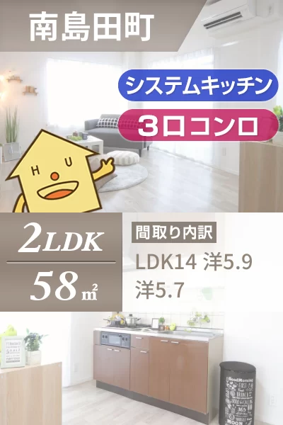 南島田町 マンション 2LDK 303のお部屋の特徴