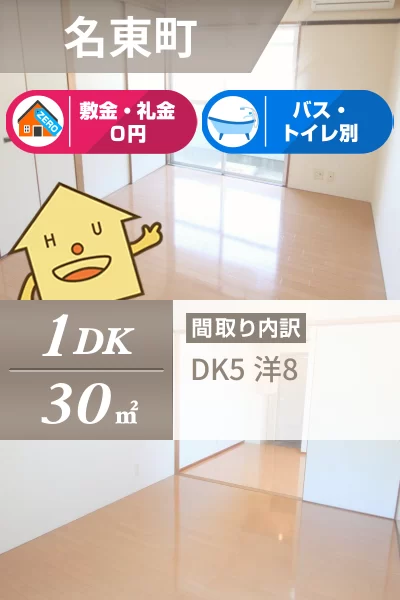 名東町 マンション 1DK A404のお部屋の特徴