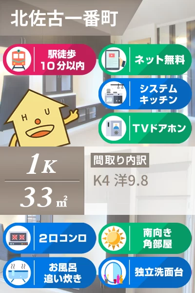 シティ・スター北佐古 207のお部屋の特徴