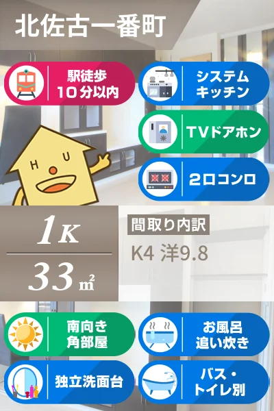 シティ・スター北佐古 307のお部屋の特徴