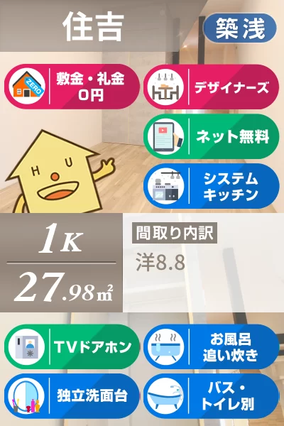 ピース・スクエア住吉 A203のお部屋の特徴