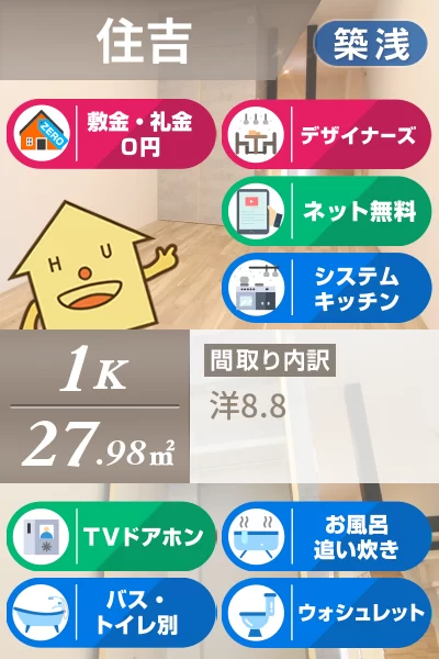 ピース・スクエア住吉 B102のお部屋の特徴
