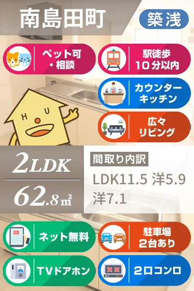 カレラA 203のお部屋の特徴