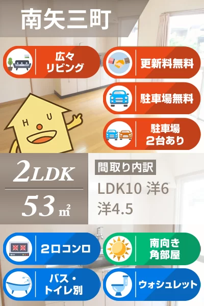 南矢三町 マンション 2LDK 101のお部屋の特徴